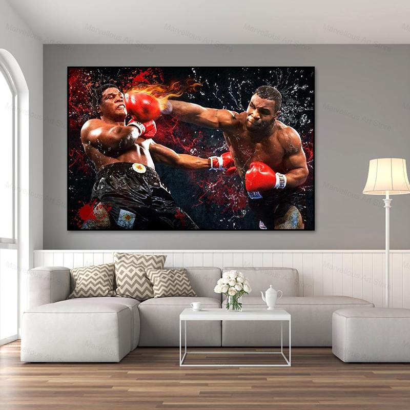 Бокс Мотивационная картина на холсте У каждого есть план, пока его не ударят в рот, постеры, принты, Майк Тайсон, настенное искусство