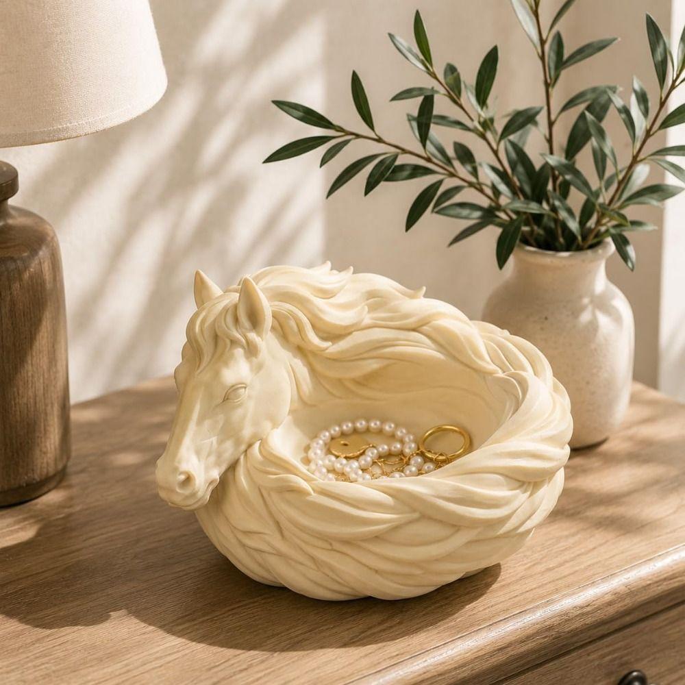 Tabletop Decor Horse Catchall Bowl for Keys Horse Storage Bowl  Dresser Organizer