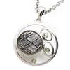 Gibeon Meteorite Natural Stone Pendant with 3 Moldavite Made In Silver Power Stone Necklace, Stones, Namibia, 925,