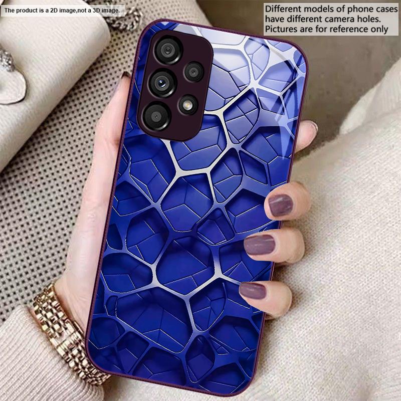 Hexagonal honeycomb core For Samsung S22 S8 S9 10 20 Ultra S21 Pro S22 Plus S23 FE S24 Ultra S25 Edge S25Ultra Glass Phone Case