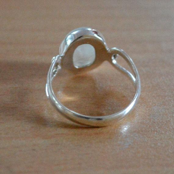 Натуральный голубой огонь радужный лунный камень драгоценный камень кольцо из серебра 925 пробы