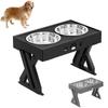 Adjustable Dog Bowl With Stand Double Pet Bowl For Dog Cat Feeder Non-slip Stainless Steel Cat Food Water Bowls Dogs Accessories