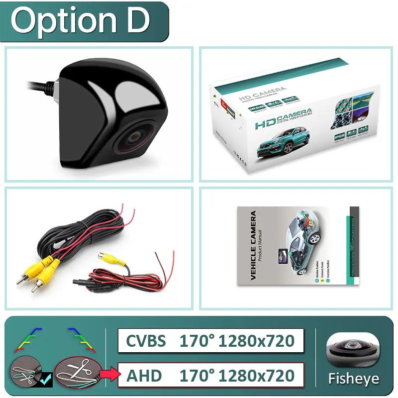 GreenYi 170 Degree AHD 1920x1080P Vehicle Rear View Camera Upside Down Install Metal Body Black Car Reverse Fisheye Lens Camera
