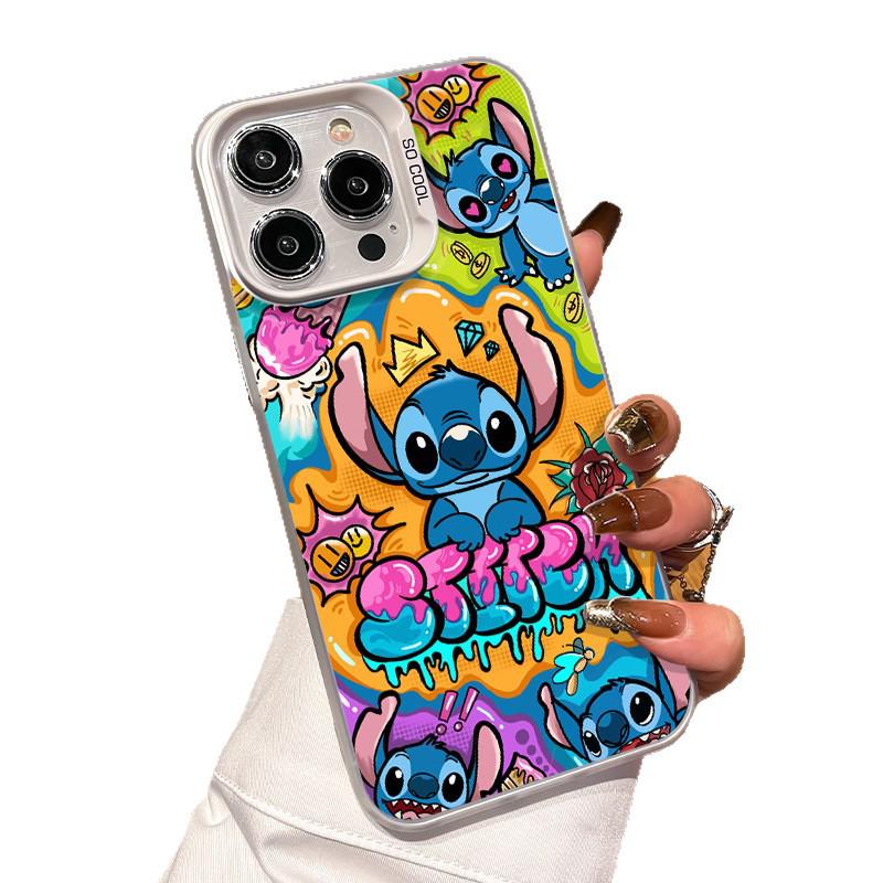 Серебряный чехол Stitch для iPhone 12/12 Pro Max/13/14/15 Plus/16/17