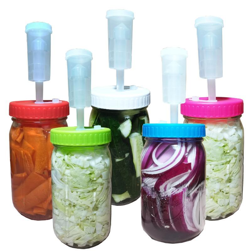 Крышка для ферментации Mason Jar Односторонний вентиляционный клапан Крышка для стакана Mason Крышка для кимчи Крышка для бутылки Mason с широким горлышком Крышка для кимчи