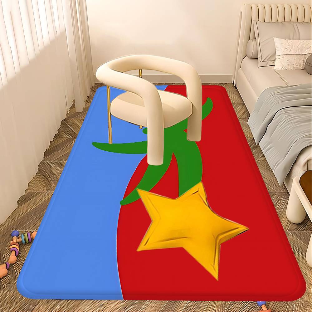 Cartoon Tomato Pattern Room Mats Anti-slip Absorb Water Long Strip Cushion Bedroon Mat Household Carpets