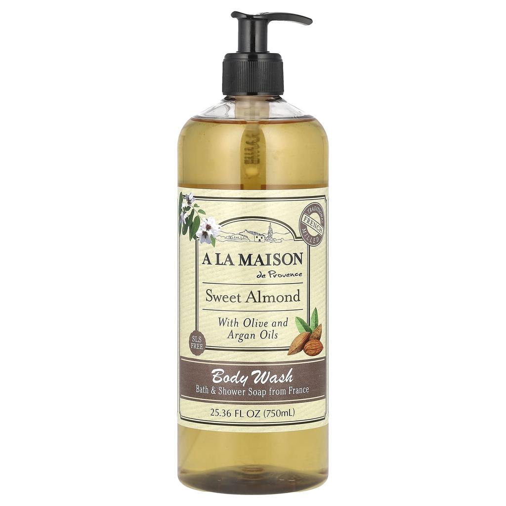 A La Maison de Provence Body Wash, Sweet Almond, 25.36 Fl Oz (750 Ml)