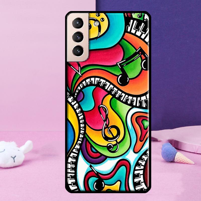 Музыкальный чехол для телефона с клавишами пианино для Samsung Galaxy S25 S24 Ultra S9 S10 S20 S21 S22 Plus S23 FE S24 FE Чехол
