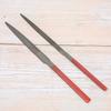 2pcs Files Set Red Handle Jewelry Making Processing Grinding Tool Accessory Set (Semicircle File Triangular File)