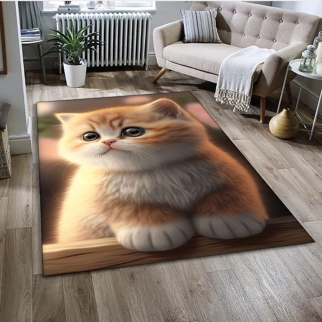 Милый мультяшный ситцевый кот, кот Гарфилд, персидский кот, ковер Ragdoll, ковер для дома, гостиной, спальни, дивана, коврик для двери, декор, детский нескользящий коврик