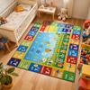 Образовательный ковер с алфавитом и цифрами для детской комнаты, большой, разноцветный, с узором из букв и животных, с зоной для счета, противоскользящий, для домашнего декора