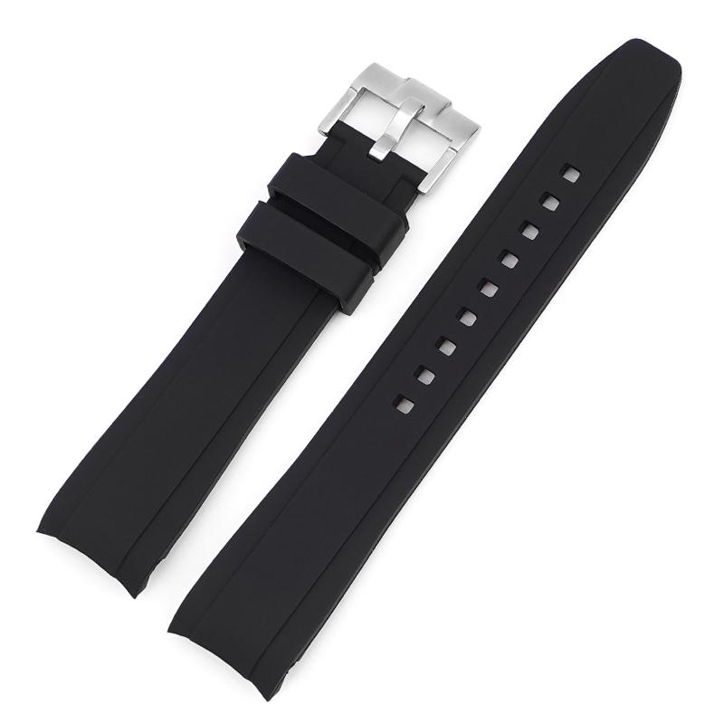 Для ремешка для часов бренда Omega Swatch Co Силиконовый Planet System Изогнутый силикон Для ремешка для часов Rolex Water Ghost 18 мм 19 мм 20 мм 21 мм 22 мм