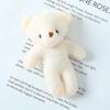 Очаровательный миниатюрный плюшевый медвежонок бежевого цвета, плюшевая кукла-мишка, мягкий коротковорсовый брелок, подарок