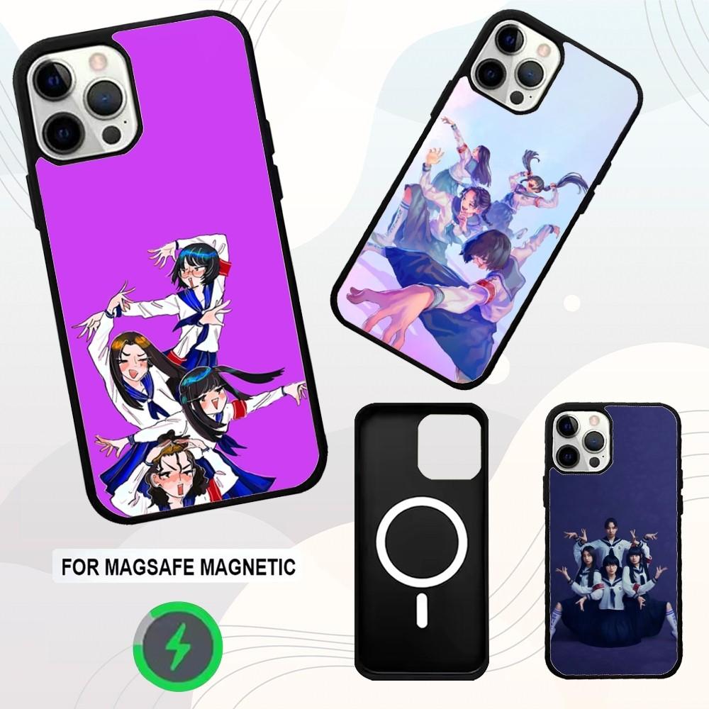 A-Atarashii Gakko JPOP Phone Case For iPhone 16e,16,15,14,13,12,11,Plus,Pro,Max,Mini Magsafe Magnetic Wireless Charging