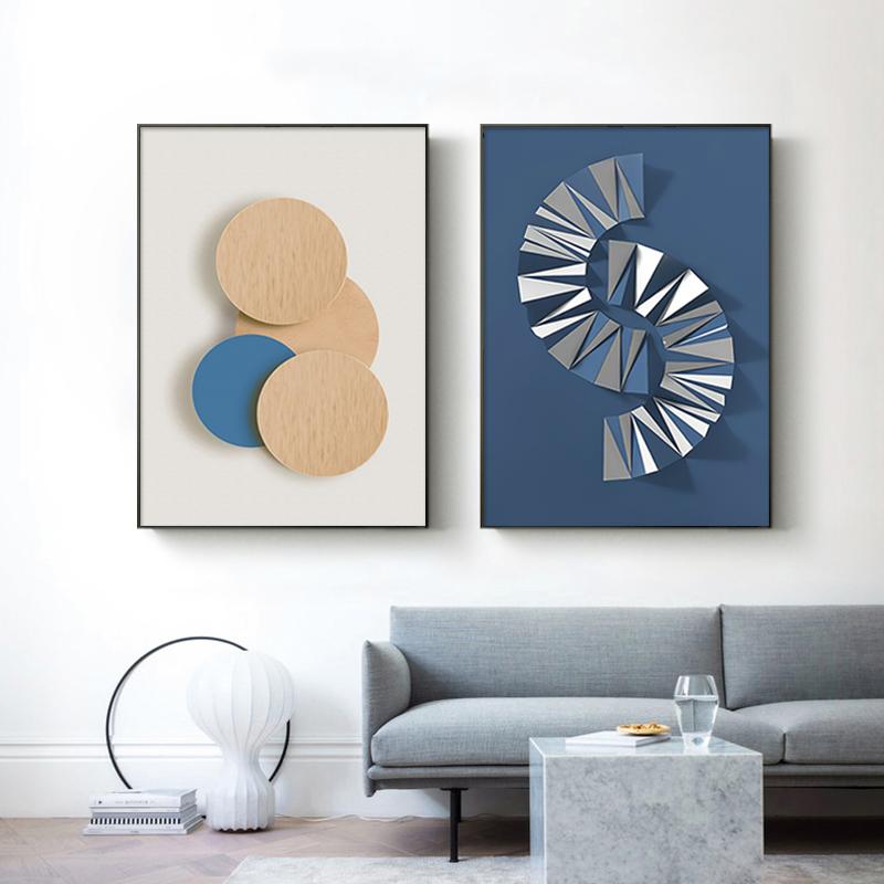 Абстрактная минималистская живопись, геометрический холст, печать плакатов, современные картины, настенное украшение для дома, картина для гостиной, спальни