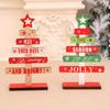 Assemble Christmas Decorations Wooden Mini English Letter Christmas Tree Desktop Office Trinkets