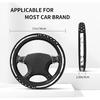 American Flag Steering Wheel Cover with 2 Car Coasters Non Slip Neoprene for Women Men Universal 15 Inch