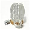 White Vase LED Pillar Candle with USB Powered Candles Eco-Friendly Handmade PLA Nightlight for Parties Holidays Home Decor