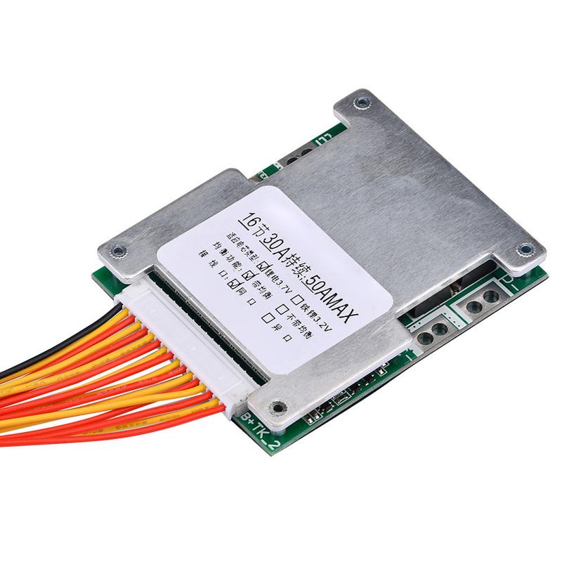 BMS 16S 60V 50A Lithium Battery Protection Board with Balance Charging Protection Board  for Electric Bike Scooter E-bike