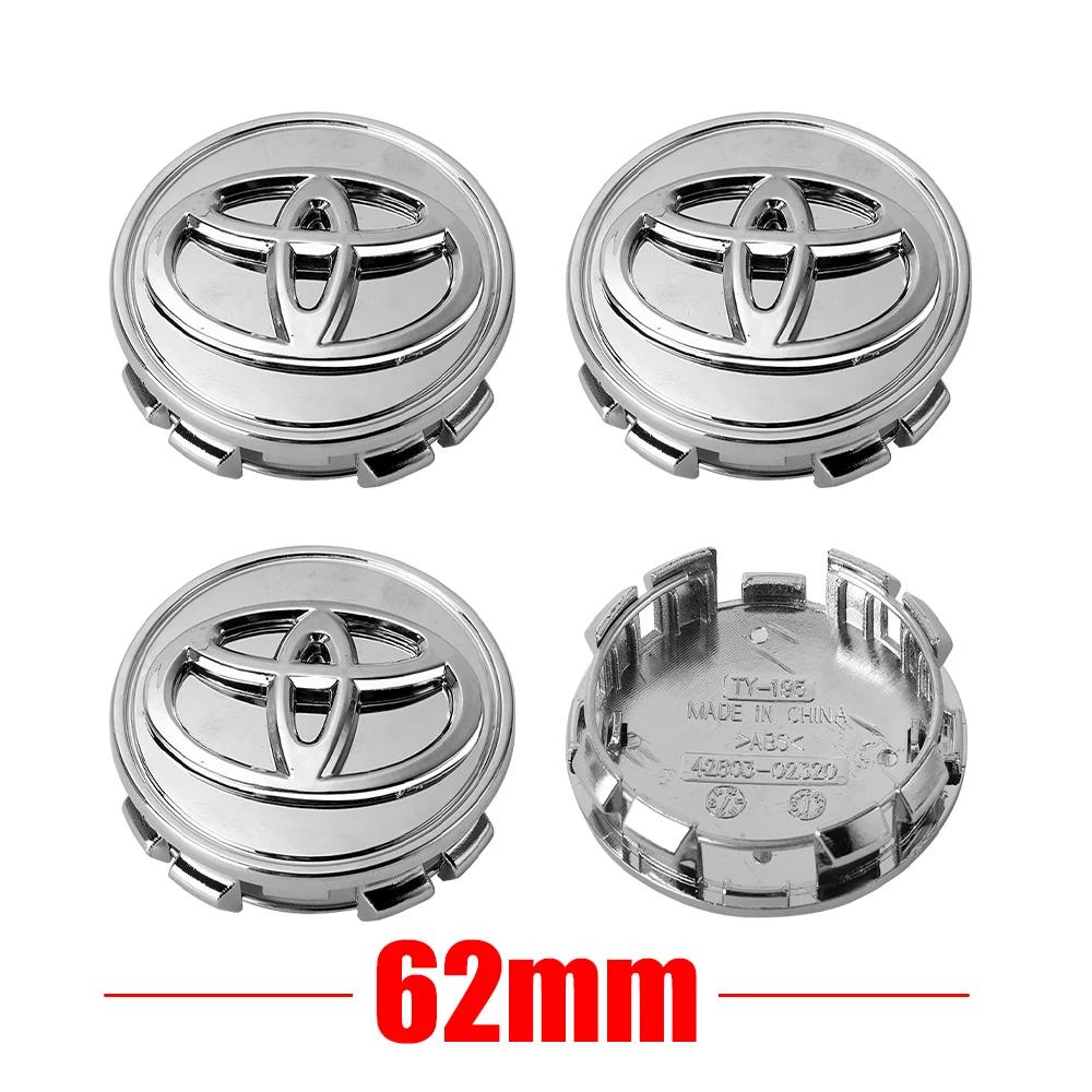 Toyota 2026 Новые колпаки на колеса 56/62 мм Декоративная накладка на центр колеса автомобиля Значок Колпаки на колеса автомобиля Toyota C-hr Rav4 Mira Автомобильная наклейка