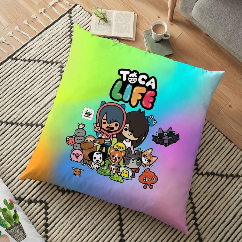 Чехол для подушки Toca Life World, наволочка Toca Boca для домашнего стула, детская комната, мягкая декоративная наволочка 45*45 см