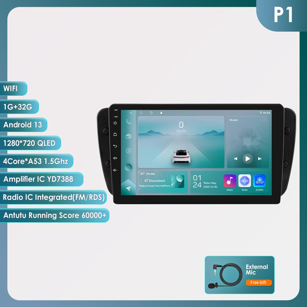 8G+128G Carplay 2 Din Android Radio for Seat Ibiza 6j 2009 2010 2011 2012 2013 AI Voice 4G-LTE Car Multimedia GPS Intelligent Screen 2din Autoradio