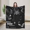 Nosferatu Vampire Dracula Fleece Throw Fashion Blankets Horror Movie Halloween for Bedding Knitted Fashion Blanket Travel Warm Multifunction