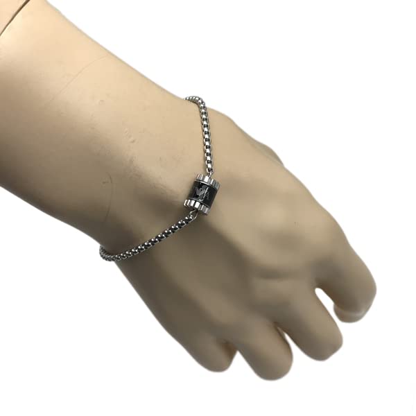 Emporio Armani Матовый серебряный браслет с логотипом Eagle EGS2845040 (Эмпорио Армани) [Элемент]