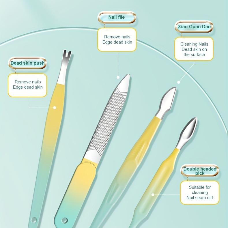 Маникюрный набор, кусачки для ногтей, инструменты для мужчин и женщин с портативным дорожным футляром, набор для личной гигиены, подстригающий ногти на руках и ногах, подарок