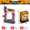 Творческий Хэллоуин Призрачный Дом Призрачный Поезд Настольная Атмосфера Украшения Строительные Блоки Кирпичи Игрушки для Детей Мальчики и Девочки 6+