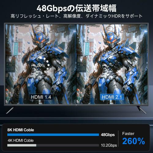 8K USB-C HDMI Cable 3M 8K@60Hz HDMI Cable Type C [Unidirectional Communication] Type C HDMI 2.1 Conversion 48Gbps Transfer Video Output Thunderbolt 3/