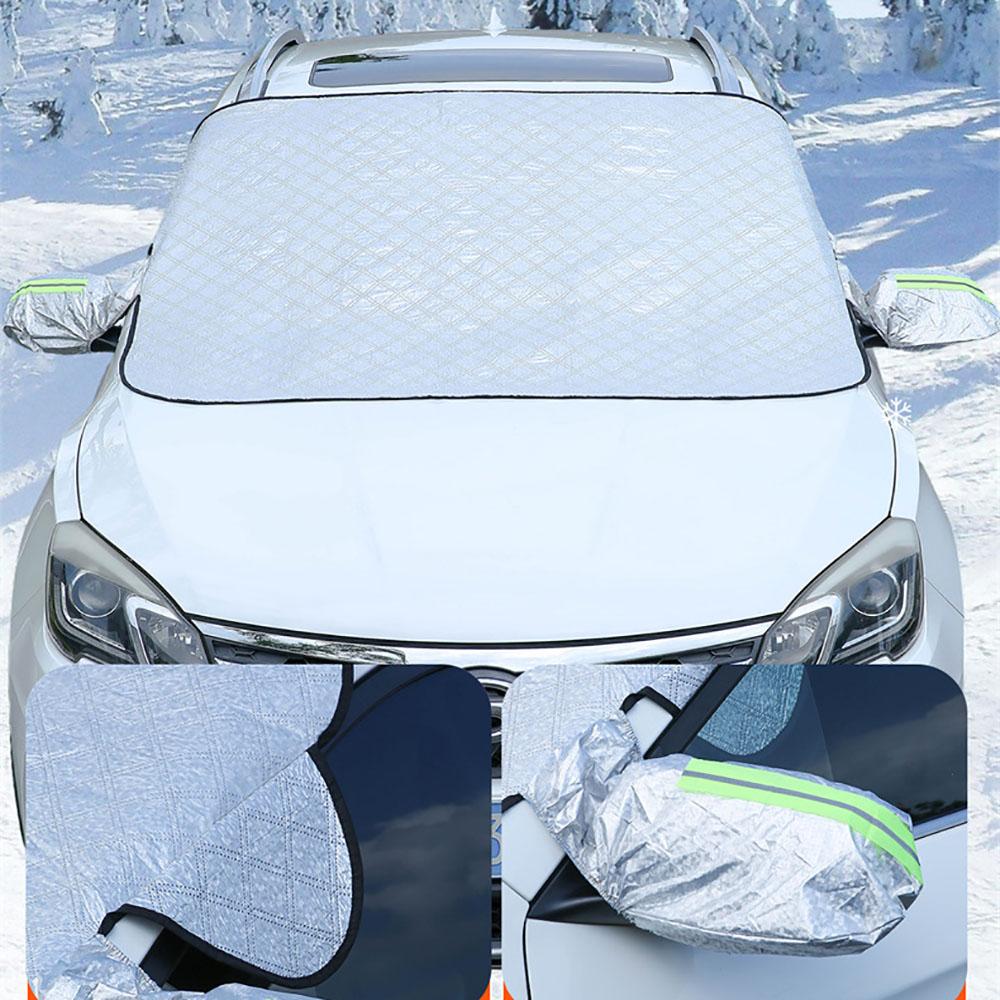 Car Windshield Cover for Side Mirror Cover Magnetic Edges Prevent Snow Ice & Sun