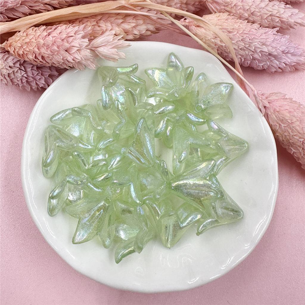 Шпилька-орнамент «сделай сам», аксессуар из бисера, цветочные бусины, разноцветные 20 шт., 16*11,5 мм, матовый материал аксессуара, цвет макарон, акрил