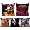 Анимация B-Клевер Чёрный Наволочка Квадратная Подушка Спальня Диван Досуг Комфорт Подушка Автомобиль Гостиная Украшение Дома 40X40