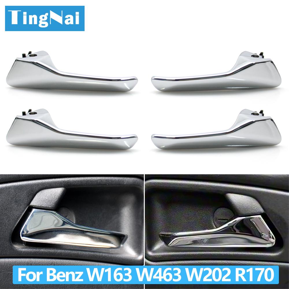 Car Inner Front Rear Left Right Chrome Door Pull Handle For Mercedes Benz ML G C SLK Class W163 W463 W202 R170