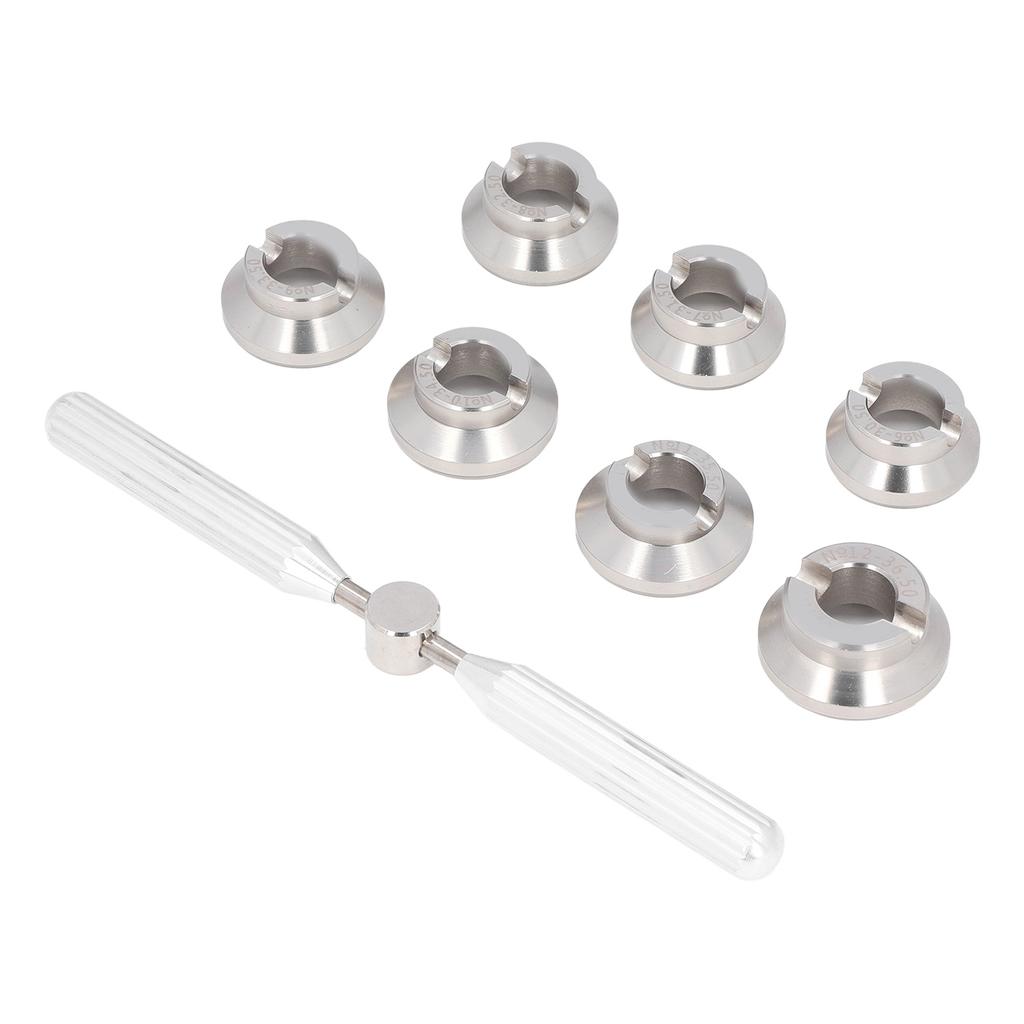 Инструмент для ремонта часов Fix 7 Dies Open Tools Steel Gear Back Cover Clock Repair Kit Aluminum Alfol для
