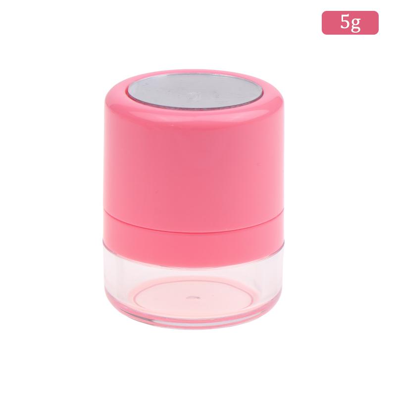 Mini Empty Refillable Loose Powder Box With Powder Puff Diy Cosmetic Powder Case Blusher Finishing Powder Jar Container
