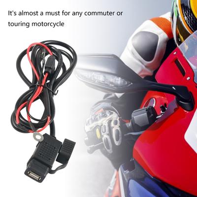 Водонепроницаемый USB-зарядник для мотоцикла 2.1А, кабель-адаптер SAE на USB для зарядки телефона, планшета, навигатора