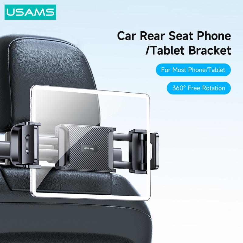 USAMS Car Back Seat Headrest Mount Holder For iPad 4.7-12.9 inch 360 Rotation Universal Tablet PC Auto Car Phone Holder Stand