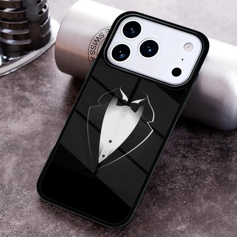 Man Suit Shirt Tie soft Phone Case for iPhone 17 16 15 Pro Max Air 14 13 12 11 Plus Shockproof Capa Cover