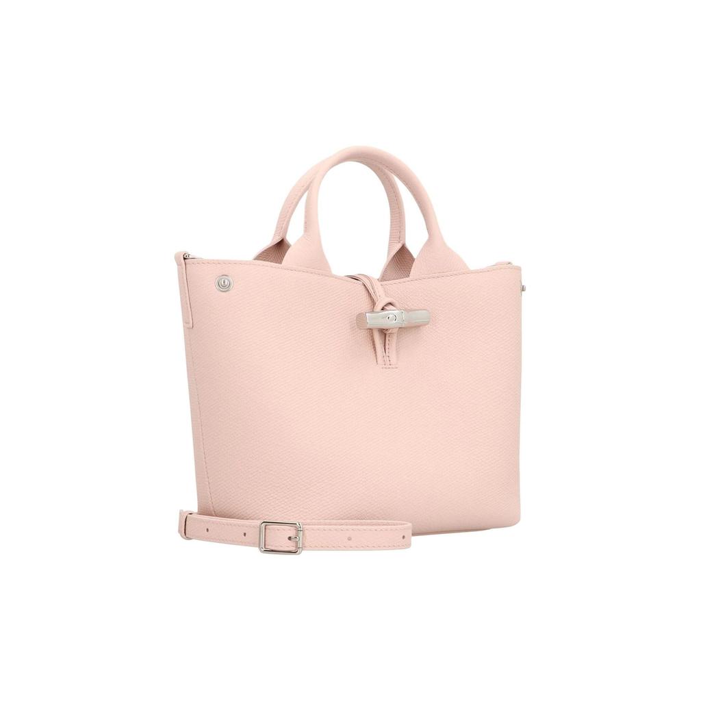 Longchamp Le Roseau T Buckle Adjustable Shoulder Strap Leather Shoulder Crossbody Bag Small Women Bags Ballet-Pink 10273HFPP90