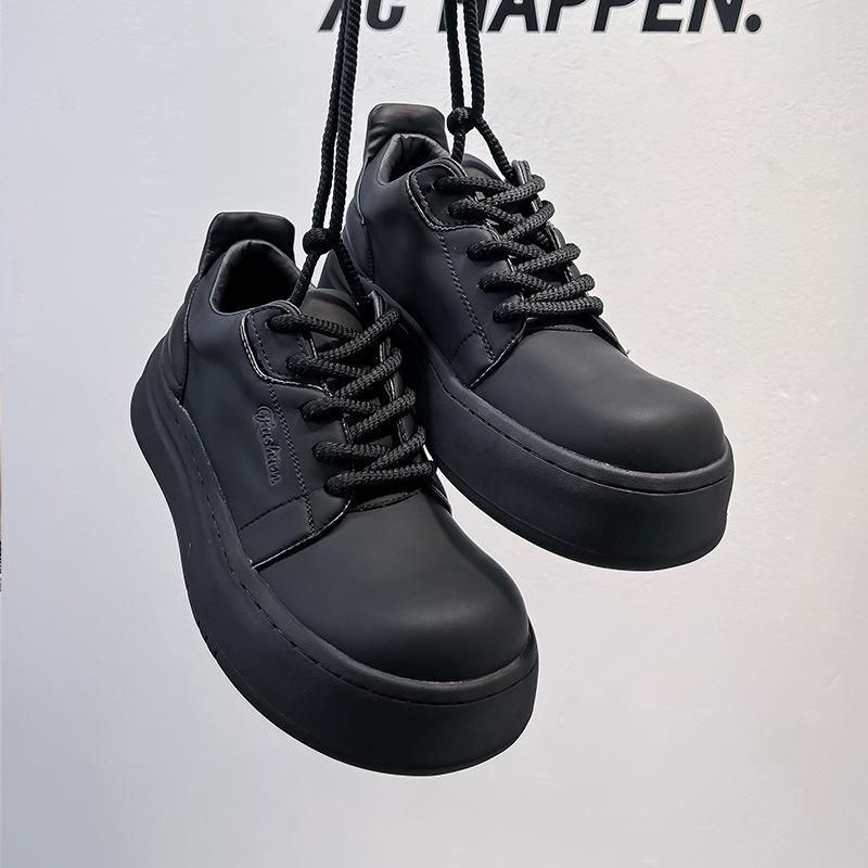 Обувь Мужская Весенне-осенняя Дышащая Повседневная Обувь Тренд Продвинутая 2024 Новая Платформа Белая Обувь 9777-A