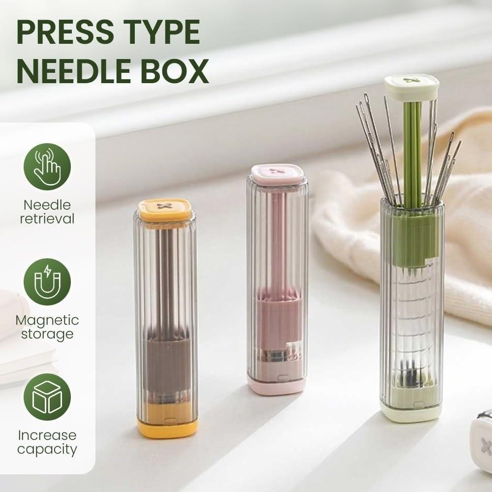 Multifunctional Needle Thread Organizer Easy Sewing Magnetic Sewing Needle Box for Quilt Sewing