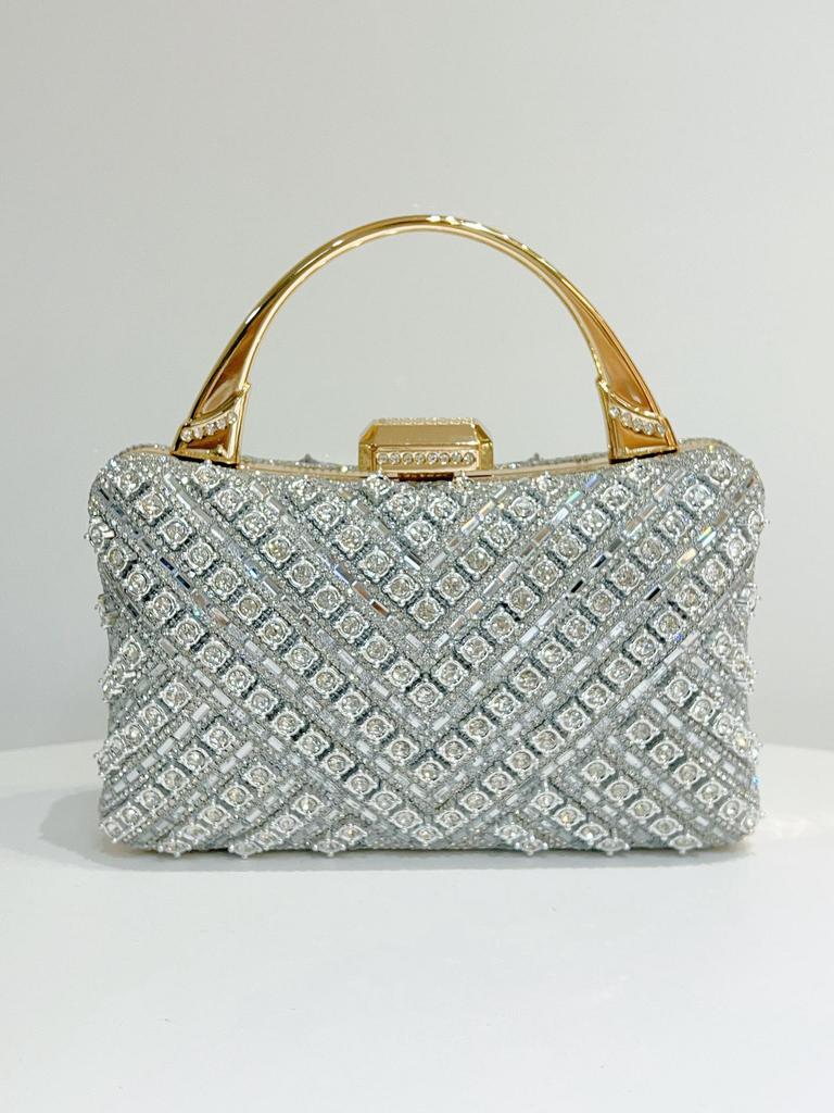 Ретро европейско-американский клатч с полным бриллиантовым покрытием: Элегантная сумка кроссбоди на одно плечо для светских львиц и вечерних мероприятий