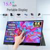 15.6-inch 4K HD Portable Touch Display for Mobile, PC, PS5 with HDR