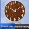 12" Luminous Silent Quartz Wall Clock - Creative Wooden Design for Living Room