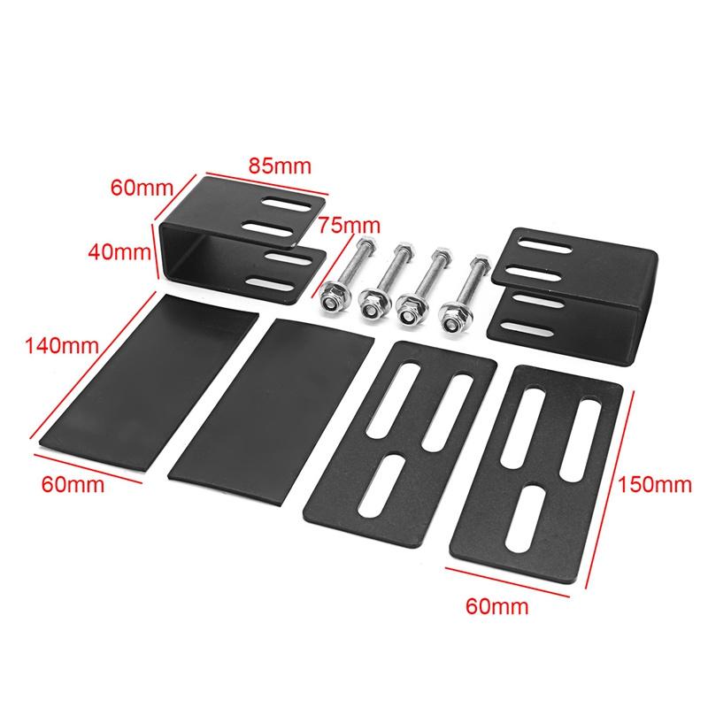 2 комплекта крепление для багажника на крышу автомобиля, кронштейн для фонаря, поперечина, держатель для крепления багажника на автомобиль, внедорожник, светодиодная световая панель, рабочий свет, автомобильные аксессуары.