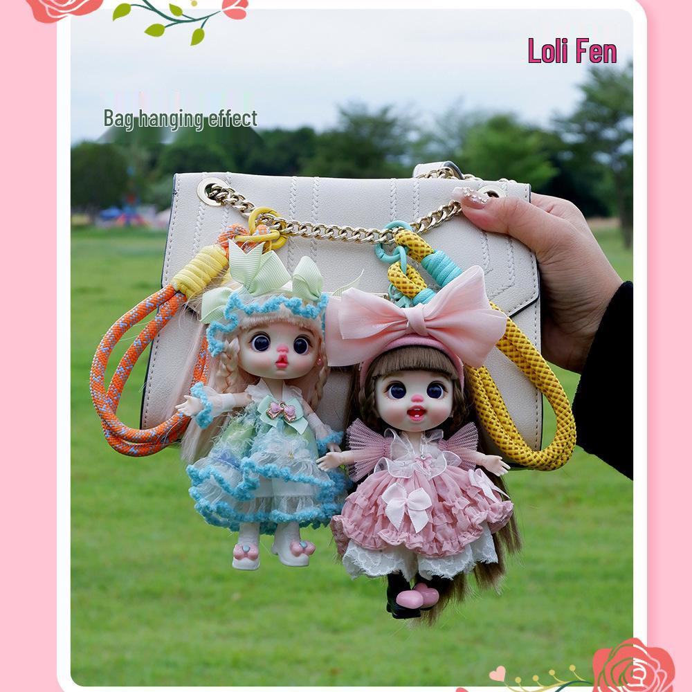 Loli Fen Модный Телефонный Брелок-Игрушка Силиконовая Кукла-Переодевашка - Милая Девочка Подарок на День Рождения Украшение