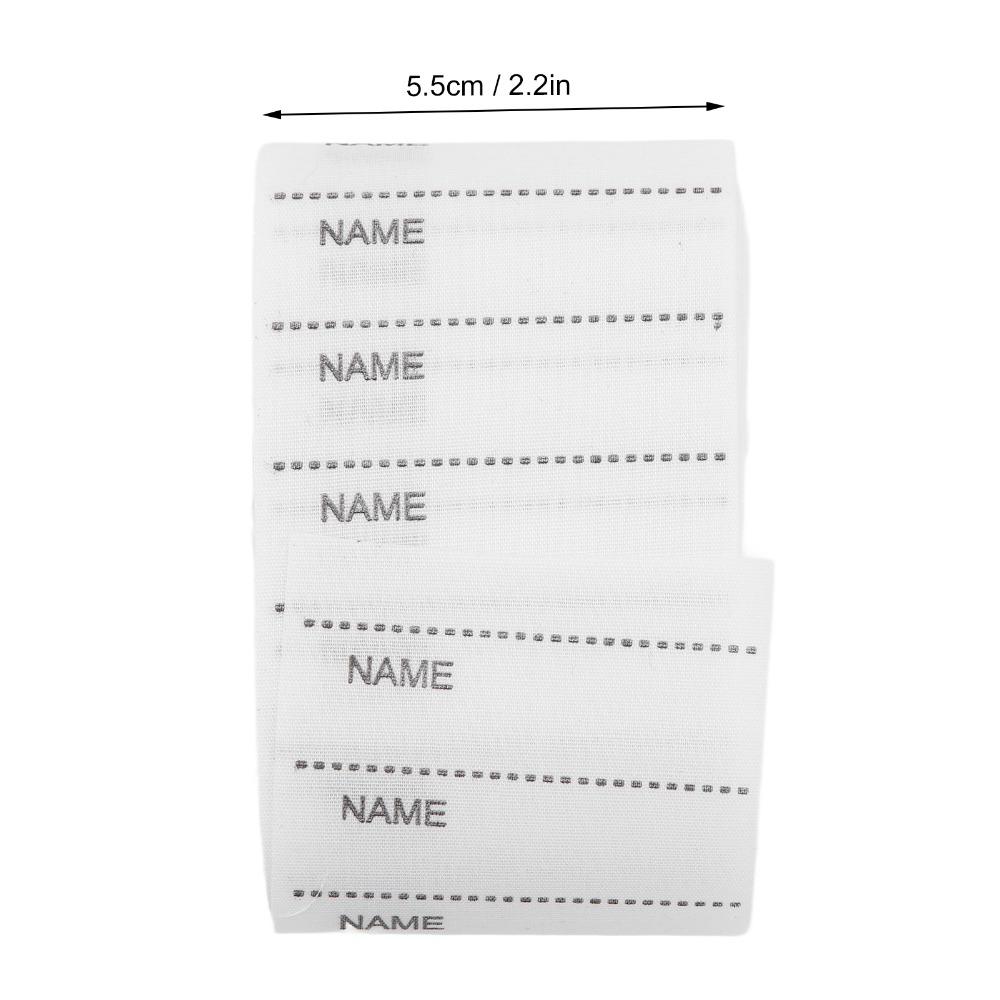 200pcs Iron On Woven Name Labels White Sew on Name Tags Iron On Clothing Labels  For School Uniforms