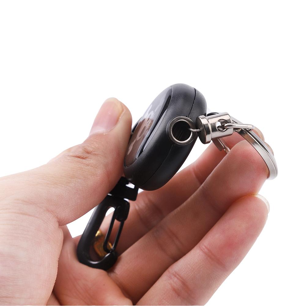 60cm Steel Wire Rope Retractable Carabiner Survival Keychain   Key